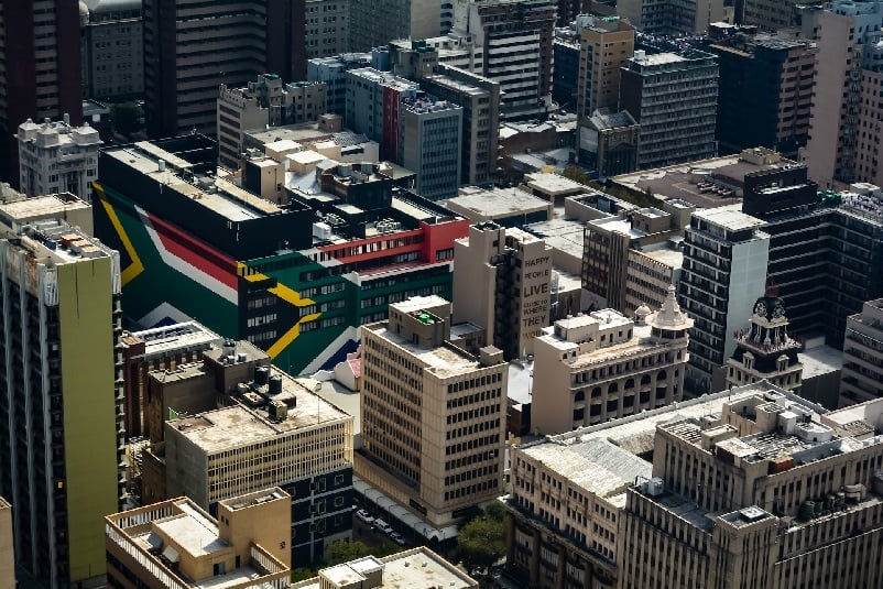 Aerial view of Johannesburg